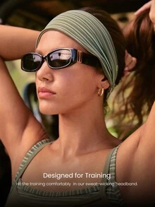 GLOWMODE FeatherFit™-Air Work It 吸汗運動訓練髮帶健身用 - 薄荷綠 - 查看 4
