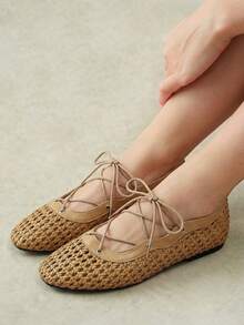 Styleloop Ladies, Willow Nails, Flat Shoes, Vacation Atmosphere, Summer Wear, Travel Essentials, Y2K, Cool Girl Night Out Wear - Light brown - View 9