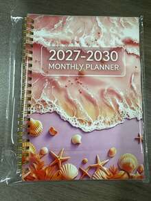 مخطط تقويم طويل الأمد 2027-2030، دفتر مخطط تقويم أسبوعي بغلاف صدفة موجية ونجمة بحر، للعمل والمنزل، مستلزمات العودة إلى المدرسة، إكسسوارات مكتبية، ضروريات منزلية - متعدد الألوان - مشاهدة 9