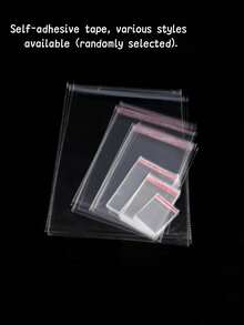 100PCS Clear OPP Bag Self Seal Adhesive Closure Reusable Plastic Packaging Pouch 005MM Thick For Gift Wrapping Party Favor Small Toy Clothing Storage - transparent - View 2