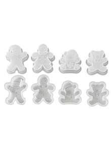 Christmas Silicone Mold DIY, Gingerbread Man Snowman Snowflake Bear Pendant Ornament Mold For Resin Candle Plaster Craft Making - White - View 5