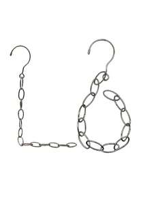 10Pcs Metal Chain Hanger - Space-Saving Foldable Organizer, Multi-Hook Storage Rack For Clothes, Durable Wardrobe Accessory, Home Closet Organizer - View 5