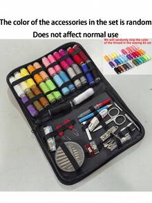 1 Set Portable Sewing Kit, Home Sewing Tool Set, 100pcs/Set Thread Box, Needles, Thread, Hand Sewing Accessories, Suitable For Christmas, Wedding And Other Occasions - Multicolor - View 16