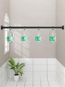 1PC Thickened 0.86-Inch Tube, Drill-Free Tension Rod, Extendable Shower Curtain And Curtain Rod, Wardrobe Hanging Rod, Balcony Clothes Drying Rod, Door Curtain Support Rod, An Essential Household Tool With Easy Installation - multicolor - View 10