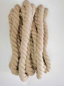 Fun Tug Rope (Non-Professional) Material: 2cm Thick * 600cm/150cm Long Handmade Braided Character Climbing Frame Gardening Binding Decorative Rope Floral Accessory Tote Bag Handle Rope - apricot - View 4