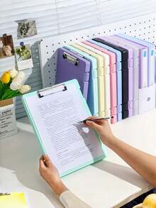 1pc Large Capacity Waterproof Durable Classified Test Paper Folder Subject Sorting Storage Organizer For Students School Office Stationery Supplies - A4 - View 3
