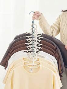 10Pcs Metal Chain Hanger - Space-Saving Foldable Organizer, Multi-Hook Storage Rack For Clothes, Durable Wardrobe Accessory, Home Closet Organizer - View 3