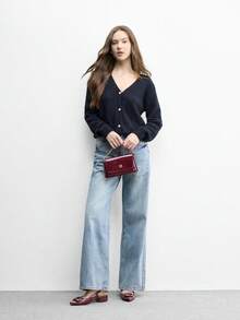 CUCCOO BIZCHIC 女款時尚尖頭平底鞋，適合聖誕節與春季穿著 - 復古紅色 - 查看 3
