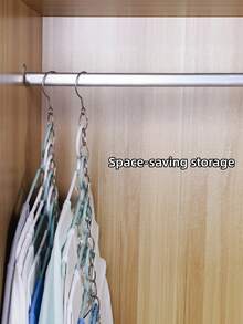 10Pcs Metal Chain Hanger - Space-Saving Foldable Organizer, Multi-Hook Storage Rack For Clothes, Durable Wardrobe Accessory, Home Closet Organizer - View 2