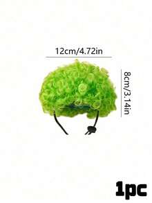 PETSIN 1PC Adorable Pet Afro Wig With Adjustable Elastic Strap, Suitable For Small To Medium-Sized Cats And Dogs. A Fun Costume Prop For Halloween, Birthday Parties, And Holiday Photoshoots. - Multicolor - View 12