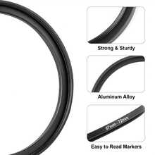 Teckwe Lens Filter Adapter Rings Allows You To Fit Larger Size Lens Filters On A Lens With A Smaller Diameter 18 Pieces Filter Ring Adapter Set, Camera Lens Filter Metal Stepping Rings Kit (Includes 9pcs Step Up Ring Set + 9pcs Step Down Ring Set) Black - View 7