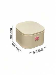Joivida 1PC Hair Accessory Storage Box, Large Capacity Plastic Organizer Box Decorated With Lovely 3D Bow Ornament, Equipped With Press-Type Flip Lid Design To Block Dust And Keep Small Items Tidy, Offers Ample Inner Space To Store Hair Clips, Hair Ties - Multicolor - View 5