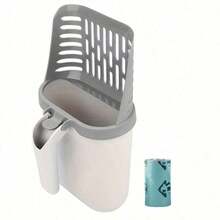 1pc Cat Litter Scoop With Integrated Trash Bag Dispenser, Made Of Durable Pp Material, Deep Scoop Design For High Cleaning Efficiency, Suitable For All Cat Breeds - Pet Litter Box Maintenance Tool. - Multicolor - View 13