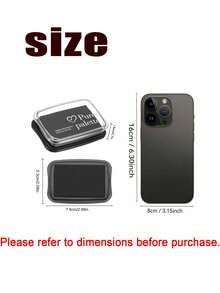 Permanent Fabric Ink Pad, Craft Fingerprint Ink Pad, DIY Washable Stamp Ink Pad For Paper And Wood Craft - Black - View 2