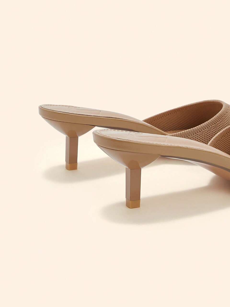 CUCCOO BASICS Women's Fashionable And Sexy Round Toe Woven Fabric Slippers, Medium And High Heels, Painted Thin And Straight Heels. Lightweight And Breathable Slouchy