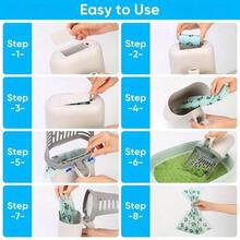 1pc Cat Litter Scoop With Integrated Trash Bag Dispenser, Made Of Durable Pp Material, Deep Scoop Design For High Cleaning Efficiency, Suitable For All Cat Breeds - Pet Litter Box Maintenance Tool. - Multicolor - View 11
