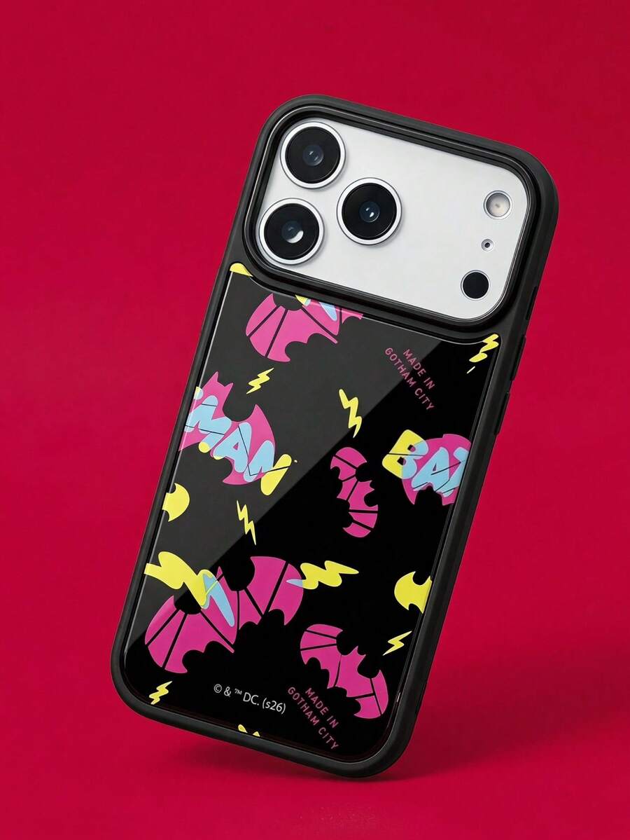 ShellaStory BATMAN X SHEIN A Stylish, High-End Printed Pattern Protective Phone Case Design, Perfect Compatible With Iphone – A Cute, Fashionable, And Sophisticated Phone Case. - Multicolor - View 1