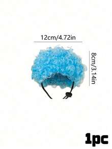 PETSIN 1PC Adorable Pet Afro Wig With Adjustable Elastic Strap, Suitable For Small To Medium-Sized Cats And Dogs. A Fun Costume Prop For Halloween, Birthday Parties, And Holiday Photoshoots. - Multicolor - View 20