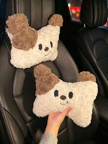 1pc Car Headrest Neck Pillow - A Pair Of Adorable Dog-Shaped Pillows For Car Seats, Providing Neck And Lumbar Support, Perfect For Enhancing Comfort During Car Rides, Car Pillow - Multicolor - View 4