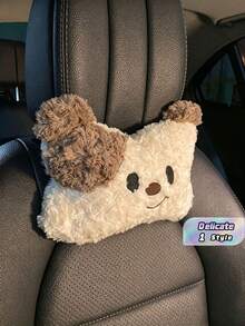 1pc Car Headrest Neck Pillow - A Pair Of Adorable Dog-Shaped Pillows For Car Seats, Providing Neck And Lumbar Support, Perfect For Enhancing Comfort During Car Rides, Car Pillow - Multicolor - View 2