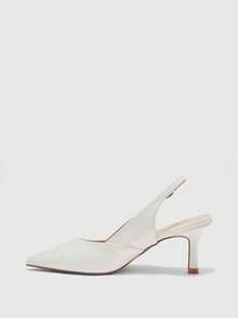 CUCCOO BIZCHIC Women's Elegant Pointed Toe Pumps For Commuting Valentine's Day - White - View 4
