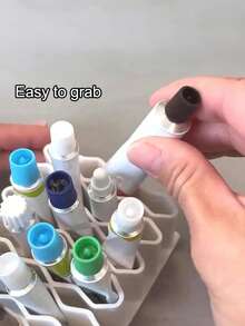 1pc Solid Ointment Pill Sorting Rack Medicine Storage Organizer For Tablets Cosmetics Pen Holder Office Home Desk Daily Use Functional Convenient Practical Household Supplies Must Have - View 7