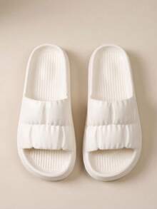 HighSole Women's Summer Slip-On Sandals, Bathroom Shower Anti-Slip Lightweight One-Piece Plastic EVA Slippers Spring Shoes Spring Break Easter For Casual Beach Style For Christmas - White - View 1