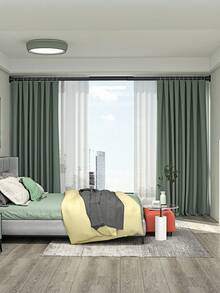 1PC Thickened 0.86-Inch Tube, Drill-Free Tension Rod, Extendable Shower Curtain And Curtain Rod, Wardrobe Hanging Rod, Balcony Clothes Drying Rod, Door Curtain Support Rod, An Essential Household Tool With Easy Installation - multicolor - View 2
