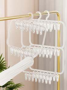 Space Saving Multi-Function Clip Hanger 1pc For Socks Underwear Efficient Drying Rack For Bedroom Bathroom Dorm Decor Also For Dress Pants Jeans Skirts Boots Shoes Spring Summer Top Organizer Must Have Smart Solution - View 5