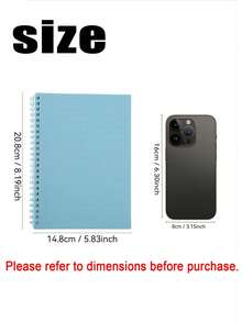 Spiral Notebook 120 Pages, Hard Waterproof Cover Lined Notepad For Office School Supplies - Multicolor - View 2