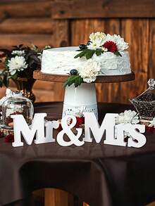 1件裝木製 Mr and Mrs 裝飾牌 桌上擺飾 拍照道具 適用婚禮、新娘婚前派對、情人節、週年紀念、海灘婚禮、婚禮接待、居家節慶派對禮物裝飾用品 - A - 查看 10
