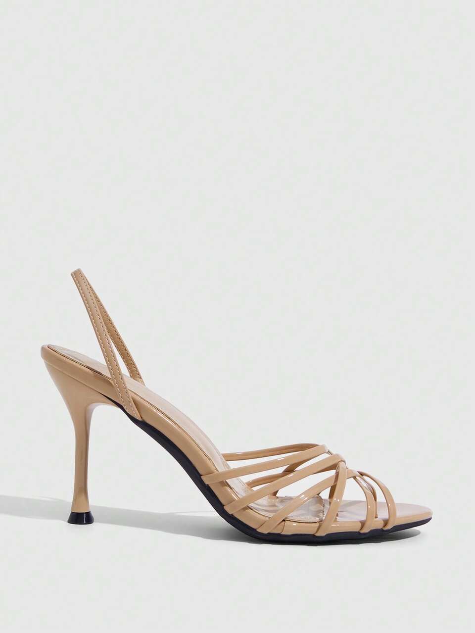 CUCCOO SZL Women Shoes Summer Cross Strap-On Square Heel, Sexy Glossy Gold Sandals Party Dating Summer Shoes