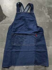 1 Buah Celemek Denim Kokoh Tahan Lama Unisex untuk Barista, Toko Roti, Kedai Teh, dan Pakaian Kerja Lainnya - Gaya tali - View 7