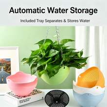 Balcony Potted Resin Plastic Flower Pot Hanging Pot Hanging Orchid Flower Pot Hanging Flower Pot With Hanging Chain - multicolor - View 3