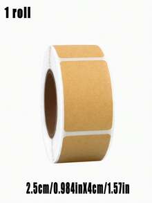 Rollo de etiquetas adhesivas de papel kraft para sellar, autoadhesivas, se pueden escribir a mano para clasificación y marcas de embalaje - Multicolor - Ver 5