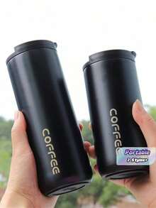 Double-Layer Stainless Steel Insulated Coffee/Water Tumbler Cup, Travel Mug With Thermal Keep Warm/Cool Function, Back To School - Multicolor - View 1