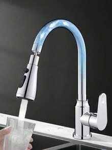 1pc Rotatable Universal Kitchen Sink Sprayer, Anti-Splash Boost Water Pressure Nozzle - silver - View 2