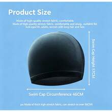 Bulk Wholesale Elastic Fabric Swimming Cap, Comfortable Material Swimming Pool Cap, Lightweight Bathing Cap Suitable For Women, Men, Children, Unisex, Non-Waterproof Elastic Swimming Pool Bathing Cap Suitable For Long And Short Hair - A - View 5