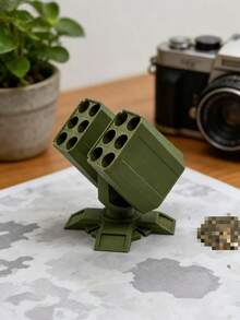 1PC 3D Printed Detachable Removable Military Artillery Cannon Shape Pen Pencil Holder Desk Organizer Office Desktop Decor Storage Rack Creative Unique Gift For Military Enthusiasts Hobbyists Collectors Men Minimalist Multi-Functional - Multicolor - View 5