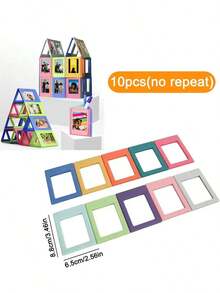 5/10/20pcs Bingkai Foto Magnetik Kulkas, Album Bingkai Foto Magnetik Warna-warni 3 Inci Cocok untuk Film Mini - MultiWarna - View 13