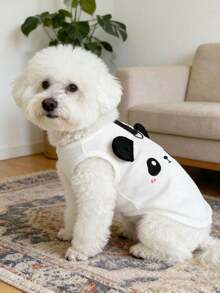 PETSIN 1PC Ins Style De Velvet Embroidered Pet Tank Top, Warm Spring Outfit For Teddy Bichon Poodle - Multicolor - View 9