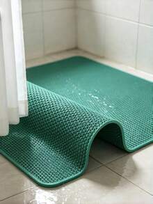 1PC Hollow Out Non-Slip Bath Mat, Thick Quick Drying Shower Floor Rug For Bathroom, Ventilated Kitchen Mat For Entryway Sink Area, Drainage Hole Design For Wet Rooms, Practical Home Floor Accessory - Green hollow non-slip pad - View 5