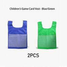 1 Piece Practice Vest For Kids, 4 Colors, Training Vest With Card Slot, Game Vest, Pe Vest, Team Competition Vest For Kids, Pocket Vest, Cognitive Game Tool, Teaching Aid, Interactive Learning, Home, Classroom, Outdoor, Party Games, Back To School - Multicolor - View 13