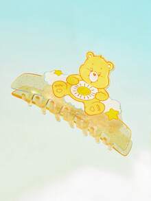 SHEIN X Care Bears 時尚可愛卡通髮夾，適合女孩與女士，居家、沐浴、美容護理、髮型造型完美適用 - 黃色 - 查看 2
