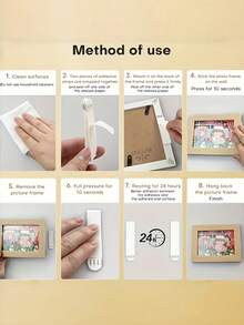 12PCS Removable Picture Hanging Strips Adhesive Replacement For Frame Outlet Remote Hook Damage Free Reusable Home Bathroom Hanging Tool - 1.6*4.6 - View 2