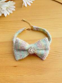 PETSIN 1PC Gradient Pet Bow Tie For Summer, Soft Cute Necktie Accessories For Dogs & Cats, Stylish Outdoor Pet Collar Decor - Green - View 21