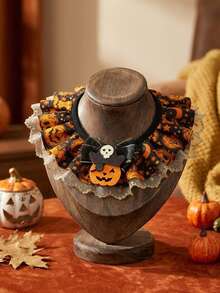 PETSIN Cute Pumpkin Pet Scarf For Halloween - Orange - View 3