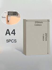 5 Lembar Karton Buku 1mm Ukuran A4/A5, Karton Jilid, Karton Chipboard, Karton Buku Desainer Putih/Kraft/Abu-abu 45pt, Lembaran Karton Chipboard Tugas Berat, Perlengkapan Penjilidan Buku untuk Sampul Buku, Scrapbooking & Pelapis Bingkai Foto - MultiWarna - View 9