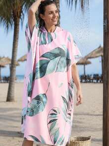 1pc Hooded Surf Changing Robe, Wearable Beach Towel, Quick-Dry Microfiber Wetsuit Changing Towel With Pockets, Suitable For Male And Female Surfers - Multicolor - View 6