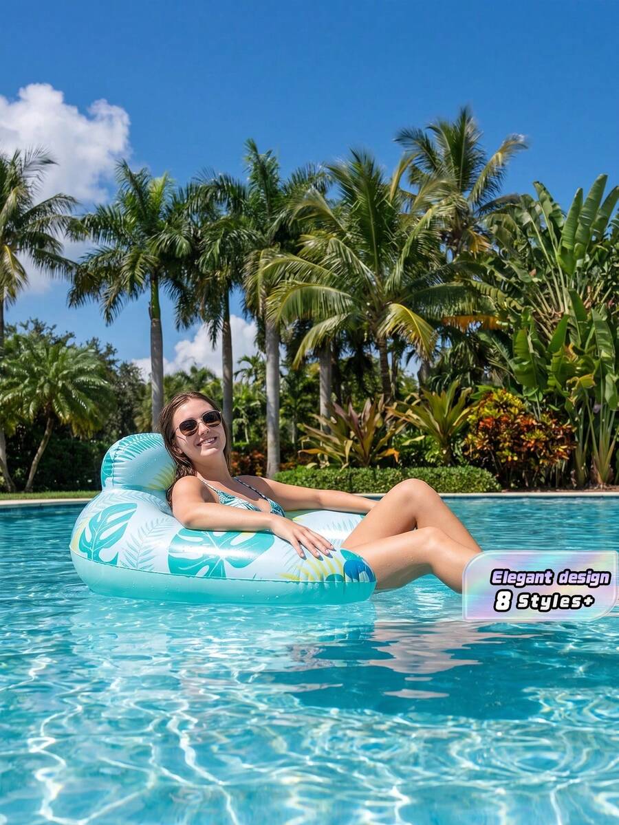 1 Set Thickened Adult Pvc Inflatable Pool Float - Fruit Design Floating Mat, Pool Hammock. Suitable For Adult Pool, Beach And Other Water Activities. Multi-Functional Pvc Pool Float, Combining Lounge Chair And Drifting Functions, Ideal Choice For